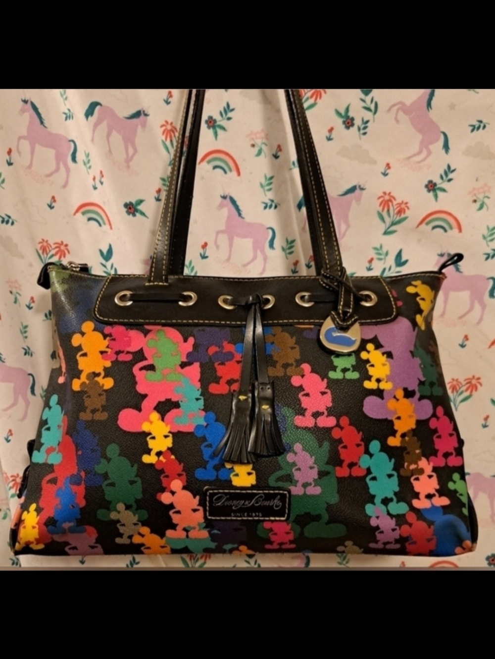RARE Y2K Vintage Disney Dooney & Bourke Mickey Casual Everyday Purse Bag